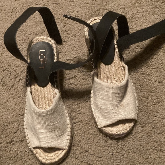 Loft open toe hemp wedges open back - Picture 4 of 5